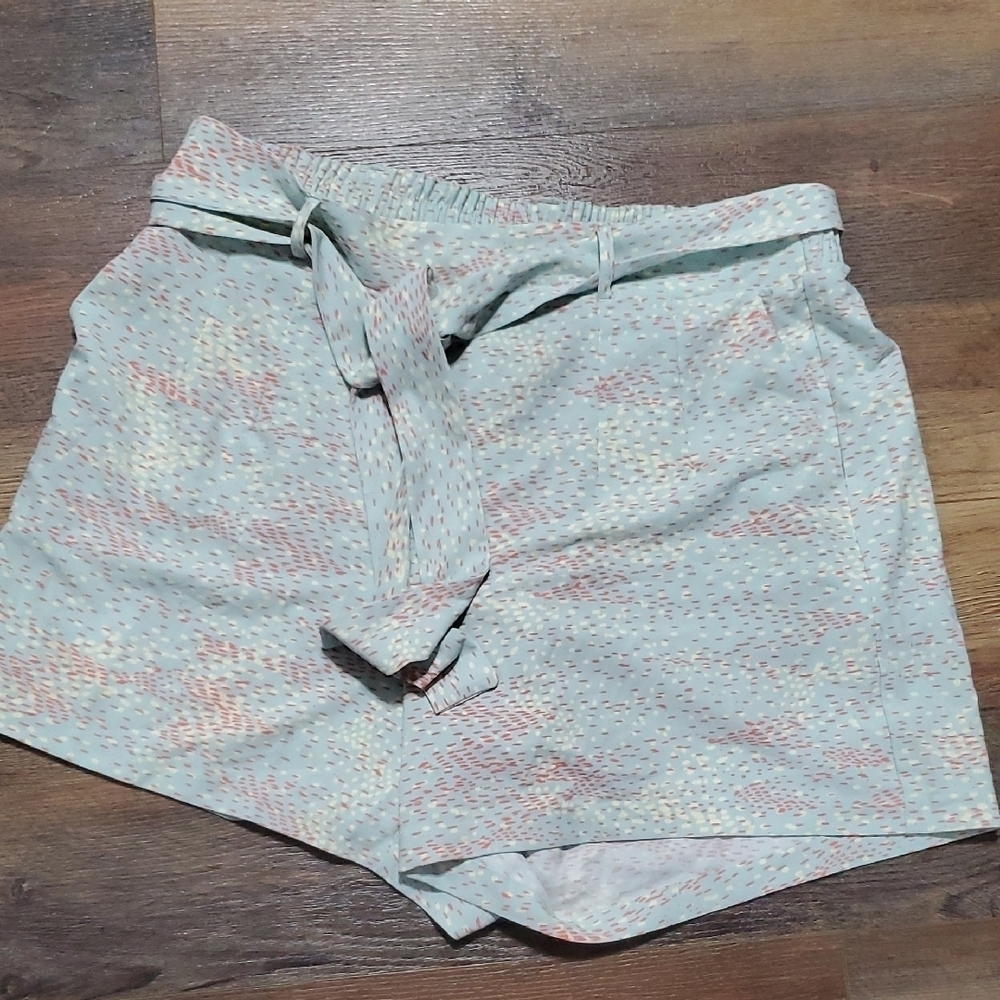 Torrid Pink Mint Green And Yellow High Waist Dotted Shorts